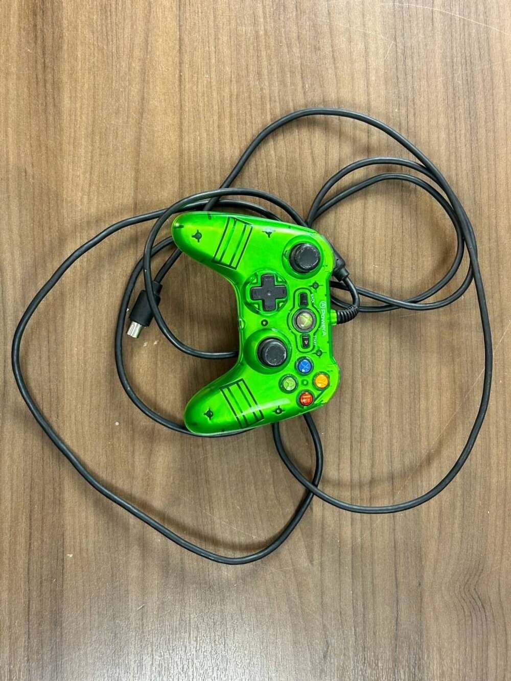 PowerA Xbox 360 Wired Controller Green Missing USB Breakaway Adapter